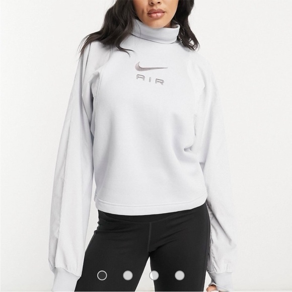 Nike Air corduroy fleece sweatshirt in pure platinum XL - Picture 3 of 10